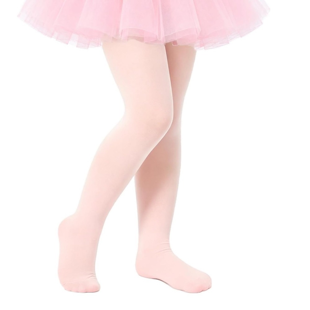 New Tottog Ballet Tights Kids Size 4-6 Years Pink Stretchy Seamless Stockings